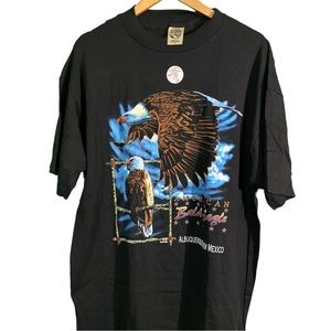 NOS Vintage 90s American Bald Eagle T-Shirt Tee Single Stitch USA Retro SZ XL